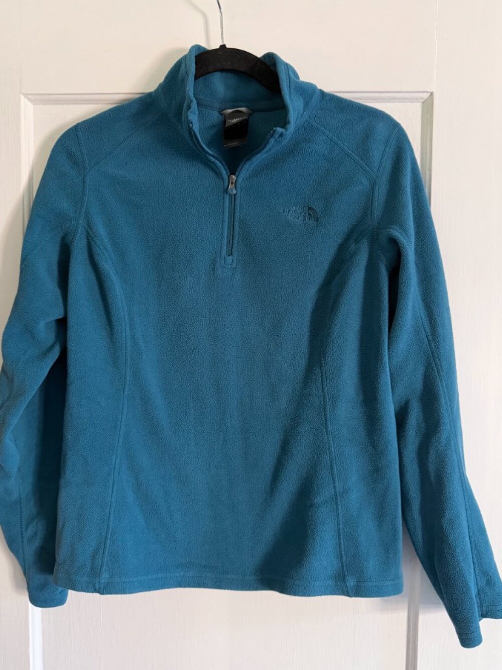 The North Face Womens Medium Blue 1/4 Zip Fleece Pullover Jacket Outdoor